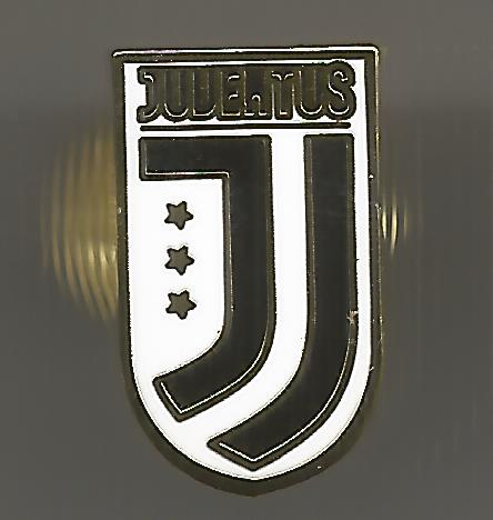 Pin Juventus neu weiss 3 Sterne gold